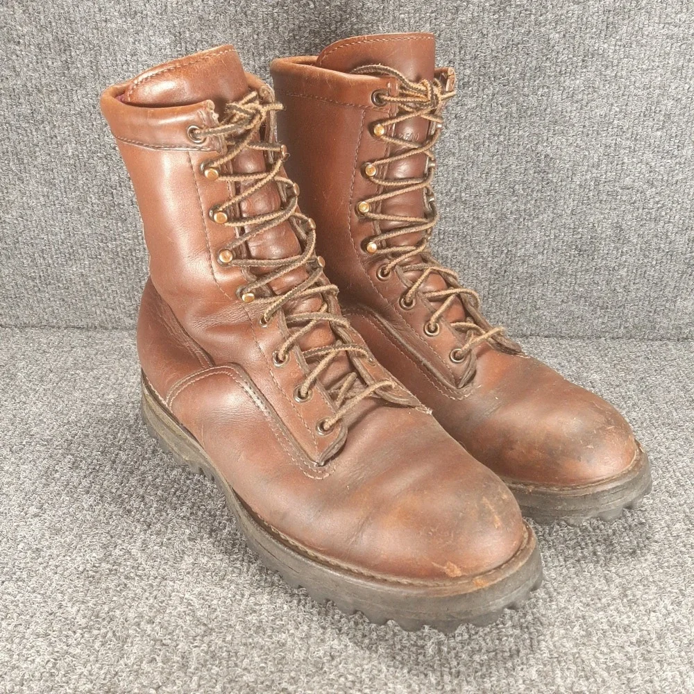 VTG Danner 63500 Brown Leather Hunting Work Boots Men's Size 8.5 D Gore-Tex USA